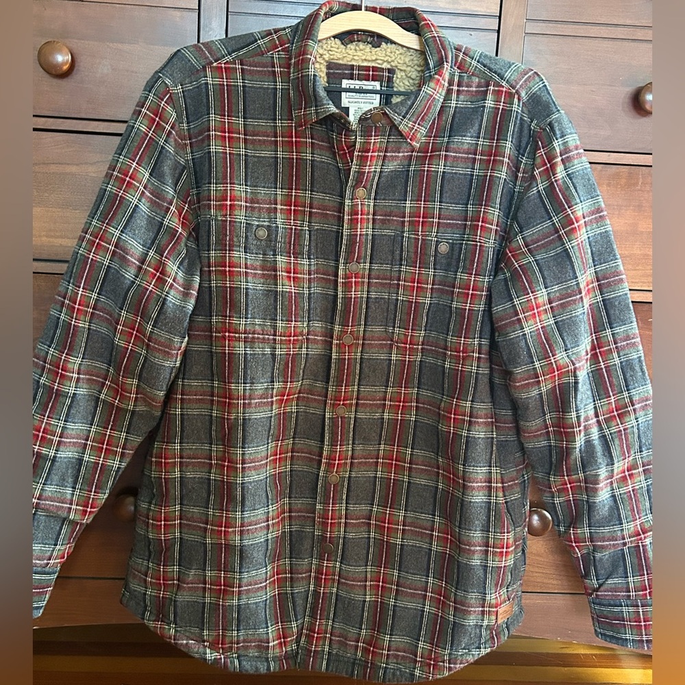 LLBean Men’s Sherpa-Lined Scotch Plaid Shirt